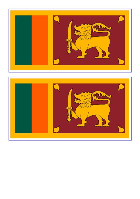 Sri Lanka Flag Printable